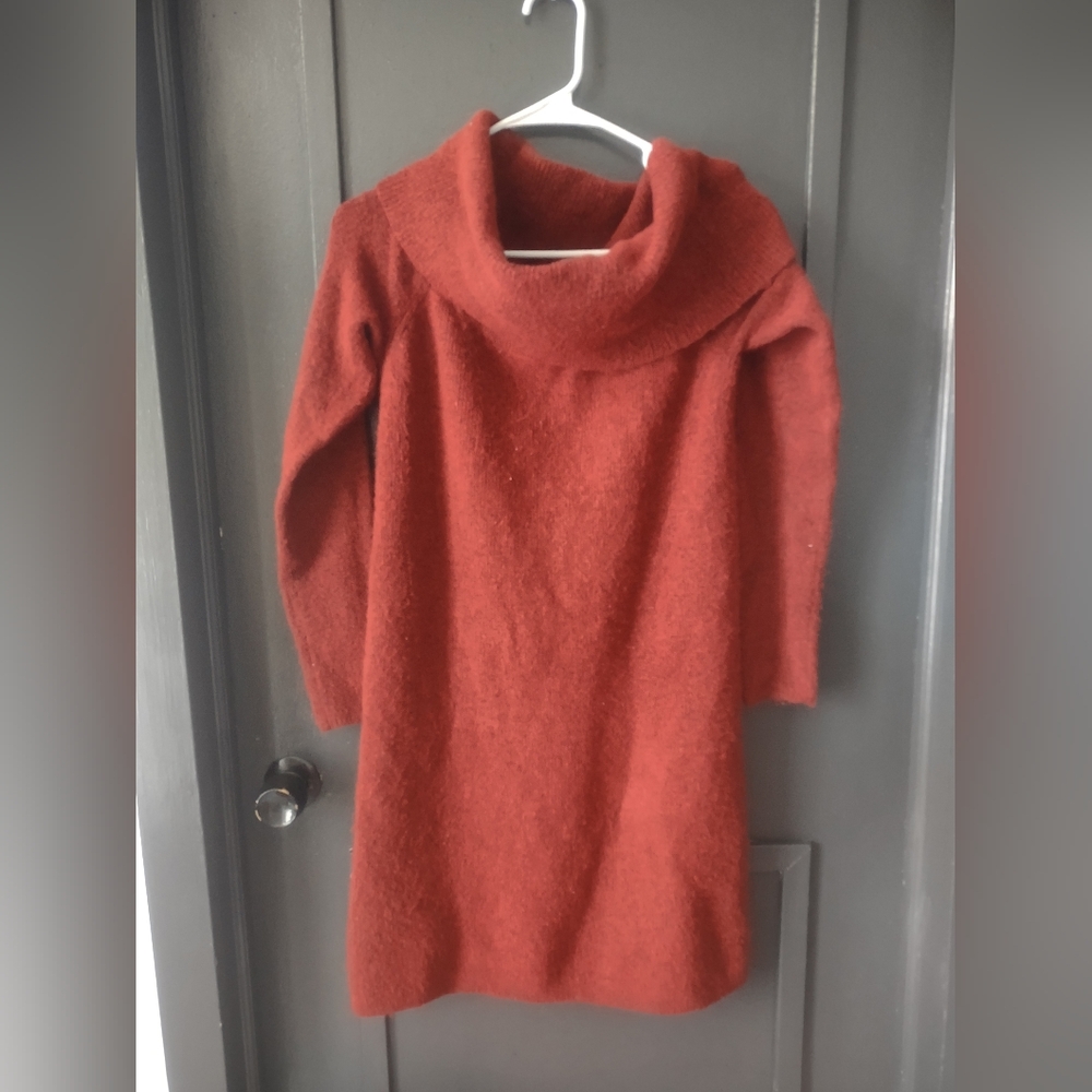 Red Maternity Sweater Dress